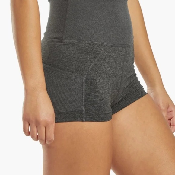 Free People Off Beat Yoga Shorts | Size Medium | Charcoal Heather - Picture 1 of 9